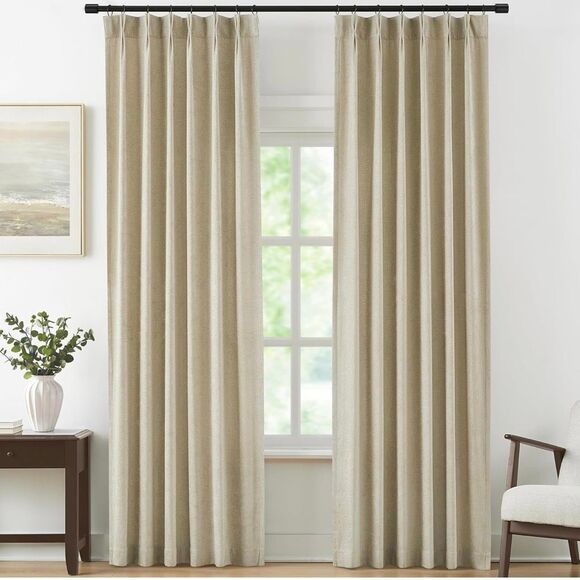 *NIB* Vision Home Pinch Pleated Light Filtering Window Curtains - Picture 1 of 6